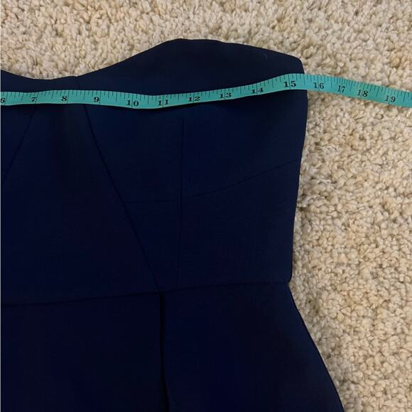 NWT Elliatt Navy Blue Midi Asymmetrical Hem Dress Medium - Picture 10 of 11